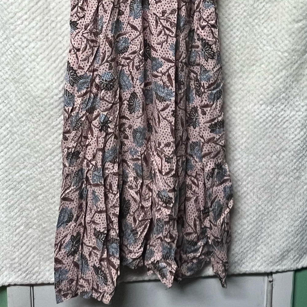 Destination 365 Womens Midi Dress Floral Short Sleeves Pockets Size Medium - Picture 3 of 10